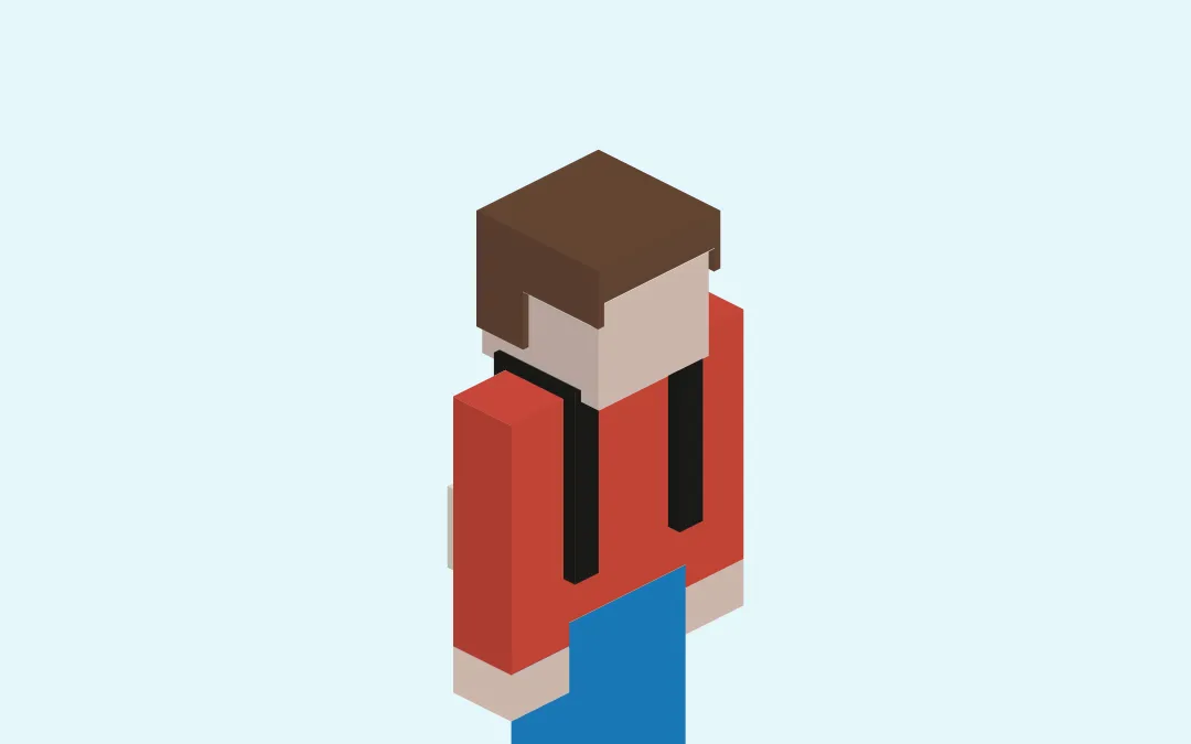 A visual of Billy, a 3D character, over a white background
